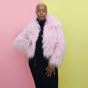 Pink Furry Jacket | size M